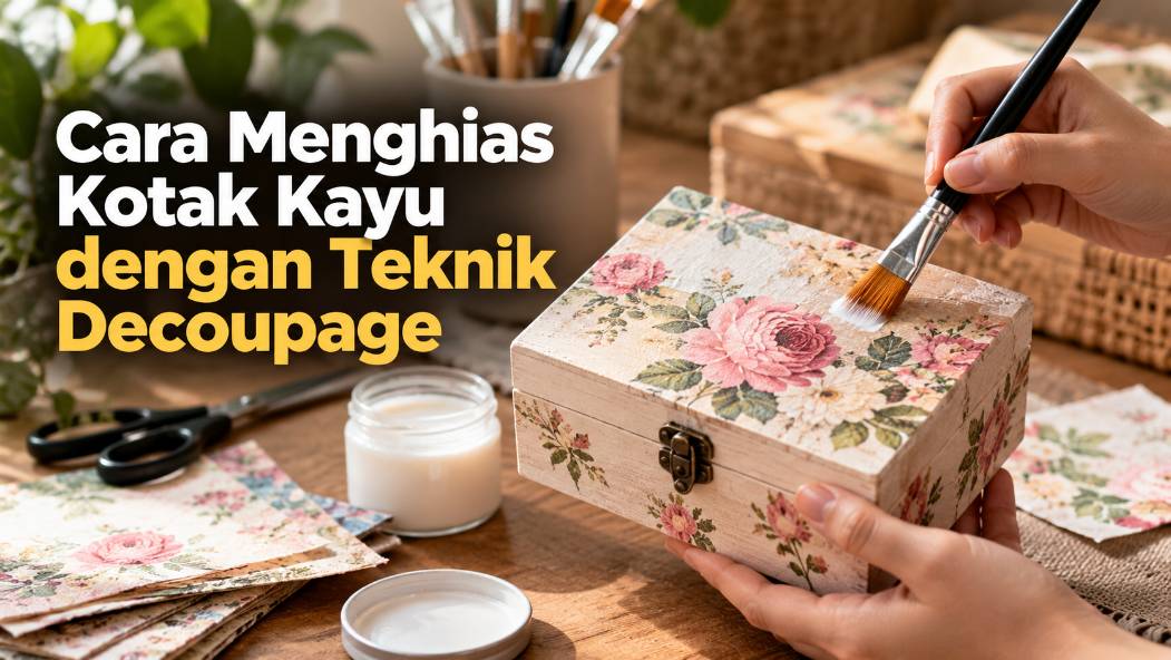Cara Menghias Kotak Kayu dengan Teknik Decoupage